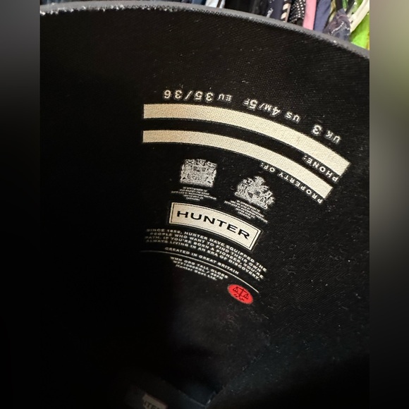 GUC HUNTER Original Tall Rubber Rain Boots Glossy Black - Picture 9 of 9